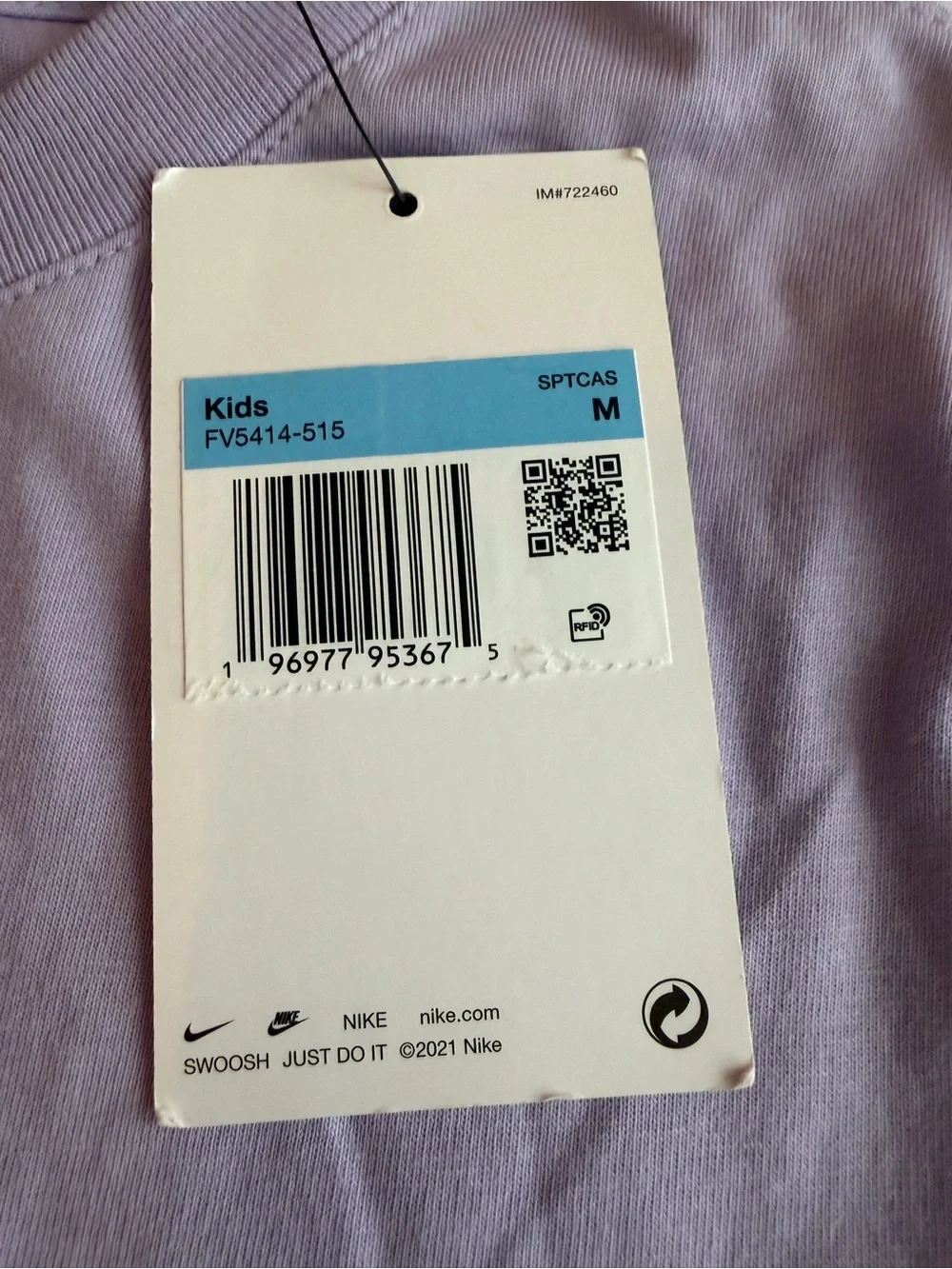 The Nike Tee Treat Your Sole Ice Cream Girls Size Medium Shirt NWT Lavender